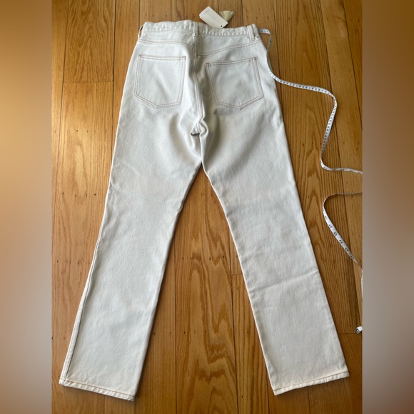 Doen Cream Jeans Classic Straight-Leg Minimal Design - Picture 4 of 4